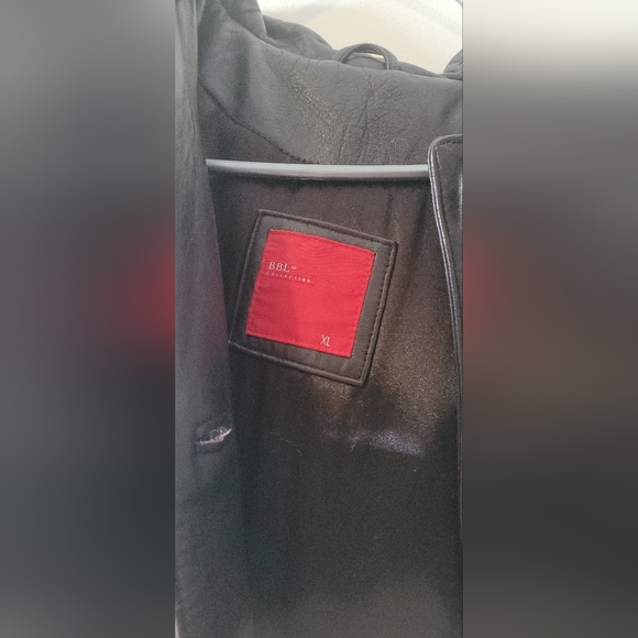 A vintage winter real leather and fur coat from the 90s by BBL Collection - Picture 5 of 6